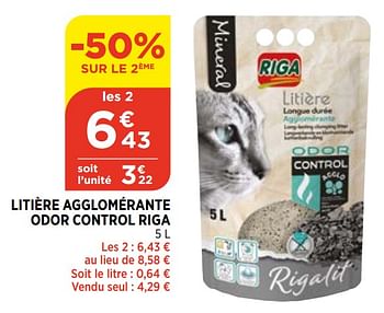 Riga Litiere Agglomerante Odor Control Riga En Promotion Chez Atac