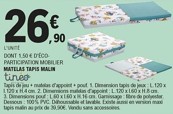 Tineo Matelas Tapis Malin En Promotion Chez E Leclerc