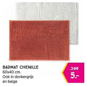 Promoties Badmat chenille - Huismerk - Xenos - Geldig van 23/08/2021 tot 05/09/2021 bij Xenos