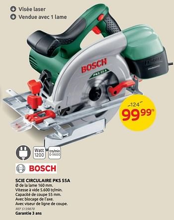Promotions Scie circulaire pks 55a bosch - Bosch - Valide de 25/08/2021 à 06/09/2021 chez Brico