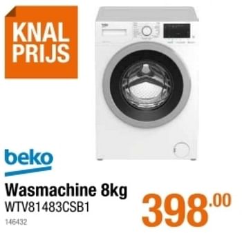 Promoties Beko wasmachine wtv81483csb1 - Beko - Geldig van 19/08/2021 tot 08/09/2021 bij Cevo Market