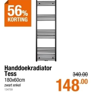 Promoties Handdoekradiator tess - TESS - Geldig van 19/08/2021 tot 08/09/2021 bij Cevo Market