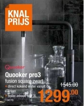 Promoties Quooker pro3 - Quooker - Geldig van 19/08/2021 tot 08/09/2021 bij Cevo Market
