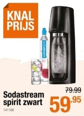 Promoties Sodastream spirit zwart - Sodastream - Geldig van 19/08/2021 tot 08/09/2021 bij Cevo Market