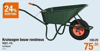 Promoties Kruiwagen bouw rondneus r801-pa - Altrad - Geldig van 19/08/2021 tot 08/09/2021 bij Cevo Market