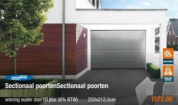 Promoties Sectionaal poortensectionaal poorten - Novoferm - Geldig van 19/08/2021 tot 08/09/2021 bij Cevo Market