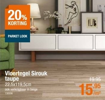 Promoties Vloertegel sirouk taupe - Huismerk - Cevo - Geldig van 19/08/2021 tot 08/09/2021 bij Cevo Market