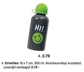 Promoties Drinkfles - Huismerk - Zeeman  - Geldig van 21/08/2021 tot 27/08/2021 bij Zeeman