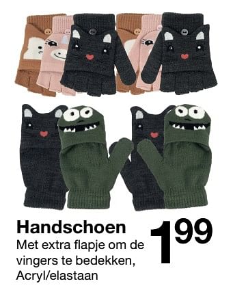 Promoties Handschoen - Huismerk - Zeeman  - Geldig van 21/08/2021 tot 27/08/2021 bij Zeeman