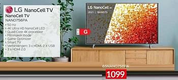 Promoties Lg nanocell tv nano756pa 65nano756pa - LG - Geldig van 01/09/2021 tot 30/09/2021 bij Selexion