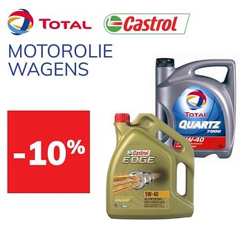 Promotions -10% motorolie wagens - Total - Valide de 20/08/2021 à 05/10/2021 chez Auto 5