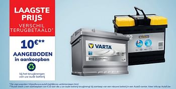 Promotions Laagste prijs verschil terugbetaald - Varta - Valide de 20/08/2021 à 05/10/2021 chez Auto 5