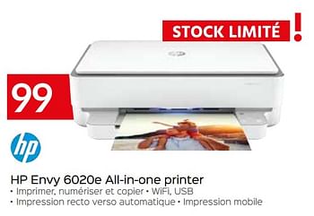 Promotions Hp envy 6020e all-in-one printer - HP - Valide de 01/09/2021 à 30/09/2021 chez Selexion