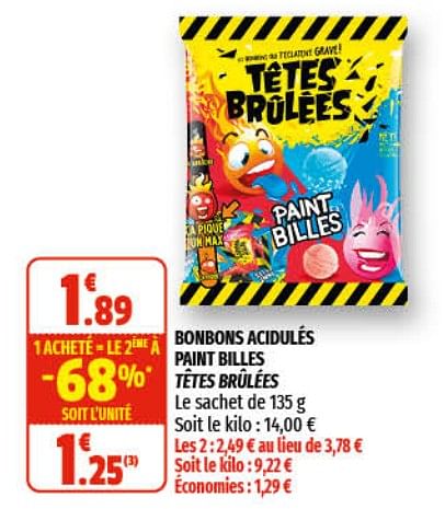 Produit Maison Coccinelle Bonbons acidul s paint billes t tes