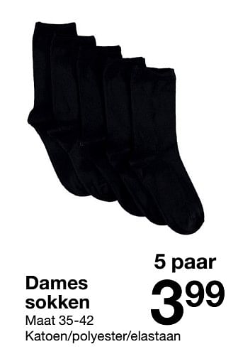 Promoties Dames sokken - Huismerk - Zeeman  - Geldig van 28/08/2021 tot 10/09/2021 bij Zeeman