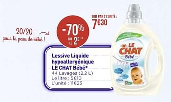 Le Chat Lessive Liquide Hypoallergenique Le Chat Bebe En Promotion Chez Super Casino