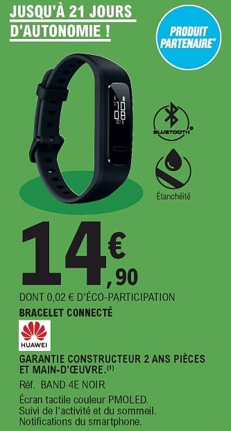 Bracelet best sale connecté leclerc