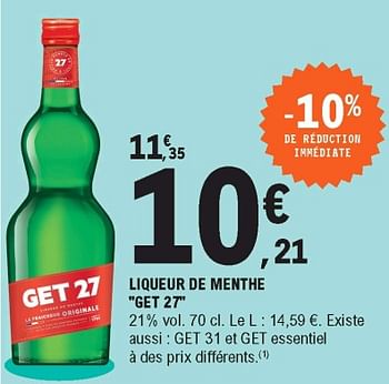 Promo Liqueur de Menthe Get 31 chez Carrefour