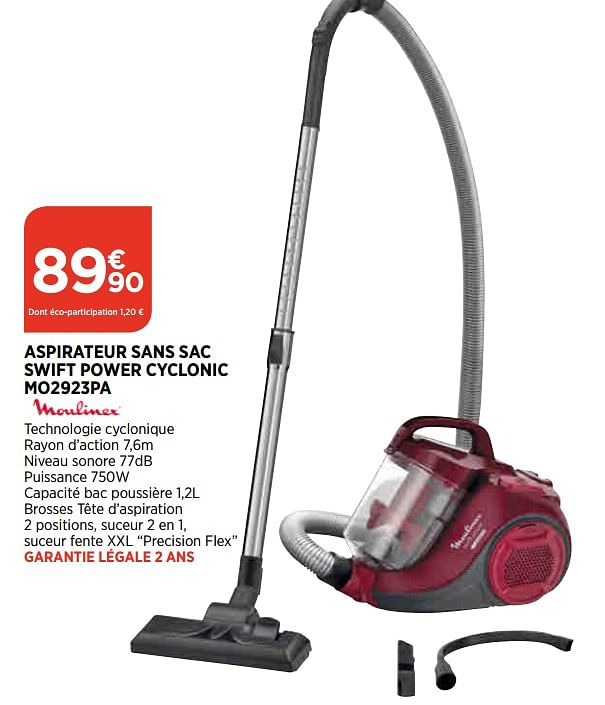 Moulinex Moulinex aspirateur sans sac swift power cyclonic