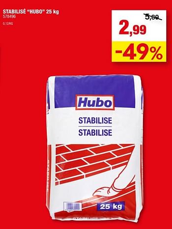 Promotions Stabilisé hubo - Produit maison - Hubo  - Valide de 01/09/2021 à 05/09/2021 chez Hubo