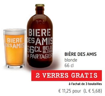 Promotions Bière des amis blonde - Bière Des Amis - Valide de 09/09/2021 à 22/09/2021 chez Spar (Colruytgroup)
