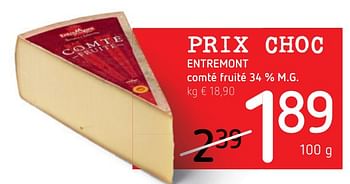 Promotions Entremont comté fruité - Entre Mont - Valide de 09/09/2021 à 22/09/2021 chez Spar (Colruytgroup)