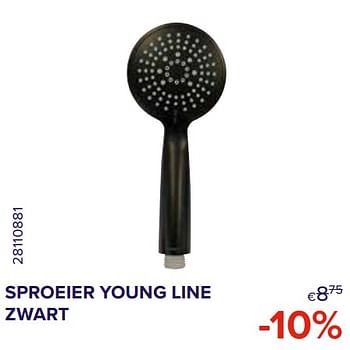 Promotions -10% sproeier young line zwart - Produit Maison - Euroshop - Valide de 01/09/2021 à 30/09/2021 chez Euro Shop