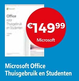 Promoties Microsoft office thuisgebruik en studenten - Microsoft - Geldig van 01/09/2021 tot 30/09/2021 bij Expert
