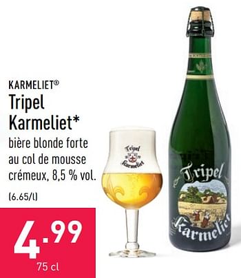 Promo Triple karmeliet coffret bière triple belge 8,4° chez ALDI