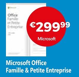 Promotions Microsoft office famille + petite entreprise - Microsoft - Valide de 01/09/2021 à 30/09/2021 chez Exellent