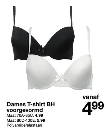 Promoties Dames t-shirt bh voorgevormd - Huismerk - Zeeman  - Geldig van 04/09/2021 tot 10/09/2021 bij Zeeman