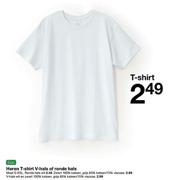 Promoties T-shirt - Huismerk - Zeeman  - Geldig van 04/09/2021 tot 10/09/2021 bij Zeeman