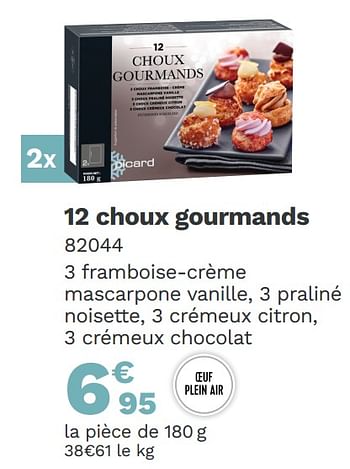 Promotions Choux gourmands - Produit Maison - Picard - Valide de 23/08/2021 à 12/09/2021 chez Picard