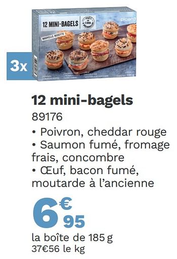 Promotions Mini-bagels - Produit Maison - Picard - Valide de 23/08/2021 à 12/09/2021 chez Picard