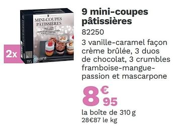 Promotions Mini-coupes pâtissières - Produit Maison - Picard - Valide de 23/08/2021 à 12/09/2021 chez Picard