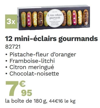 Promotions Mini-éclairs gourmands - Produit Maison - Picard - Valide de 23/08/2021 à 12/09/2021 chez Picard