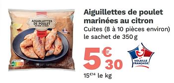 Promotions Aiguillettes de poulet marinées au citron - Produit Maison - Picard - Valide de 23/08/2021 à 12/09/2021 chez Picard
