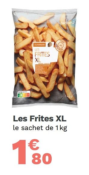 Promotions Les frites xl - Produit Maison - Picard - Valide de 23/08/2021 à 12/09/2021 chez Picard