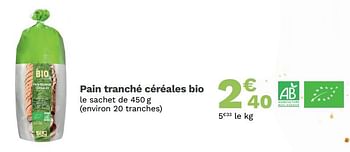 Promotions Pain tranché céréales bio - Produit Maison - Picard - Valide de 23/08/2021 à 12/09/2021 chez Picard
