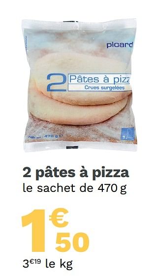 Promotions Pâtes à pizza - Produit Maison - Picard - Valide de 23/08/2021 à 12/09/2021 chez Picard