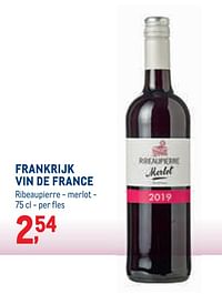 Frankrijk vin de france ribeaupierre - merlot-Rode wijnen