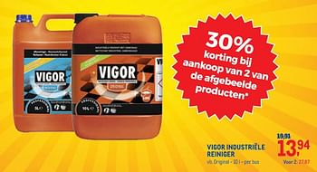 Promoties Vigor industriële reiniger original - Vigor - Geldig van 01/09/2021 tot 30/09/2021 bij Metro