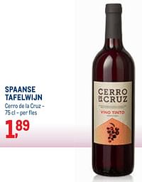 Spaanse tafelwijn cerro de la cruz-Rode wijnen
