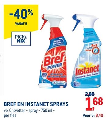 Promoties Bref ontvetter - spray - Bref - Geldig van 01/09/2021 tot 30/09/2021 bij Metro