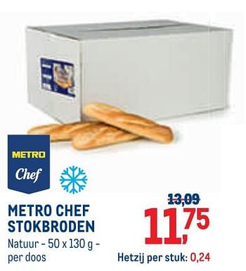 Promoties Metro chef stokbroden - Huismerk - Metro - Geldig van 01/09/2021 tot 30/09/2021 bij Metro