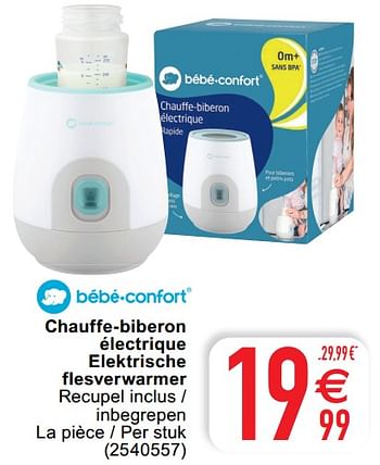 Bebeconfort Chauffe Biberon Electrique Elektrische Flesverwarmer En Promotion Chez Cora