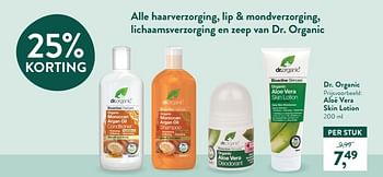 Promoties Aloë vera skin lotion - Dr. Organic - Geldig van 06/09/2021 tot 03/10/2021 bij Holland & Barret