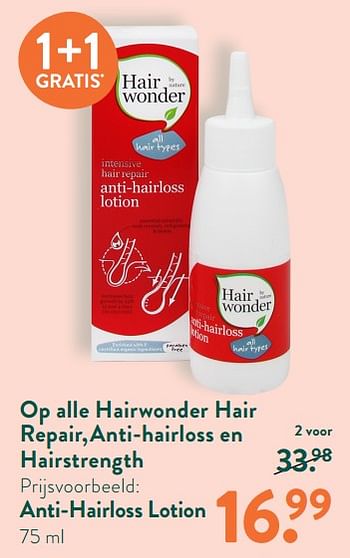 Promoties Anti-hairloss lotion - Hairwonder - Geldig van 06/09/2021 tot 03/10/2021 bij Holland & Barret