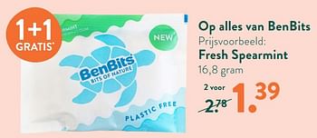 Promoties Fresh spearmint - Benbits - Geldig van 06/09/2021 tot 03/10/2021 bij Holland & Barret