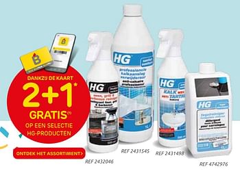 Promoties 2+1 gratis op een selectie hg-producten - HG - Geldig van 08/09/2021 tot 20/09/2021 bij Brico